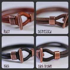 Men's Bracelet Simple Leather Bangle Copper Toggle Mens Leather Bracelet 4 Color Choices. $28.00, via Etsy. Masculine Leather Bracelets For Everyday Use, Brown Leather Hand-wrapped Bracelet For Everyday, Masculine Adjustable Leather Bracelet For Everyday, Brown Leather Bracelet, Hand Wrapped For Everyday Wear, Casual Brown Leather Bracelet, Hand Wrapped, Mens Leather Jewelry, Men's Leather Bracelet, Leather Bangle, Bracelet Simple