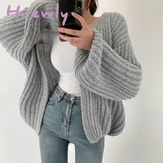 Vintage Harajuku Lantern Sleeve Women Cardigan Sweater Casual Korean Fall Streetwear Tops Coat Chic Lazy Wind Y2k Sweater [23y 8m 29d] Fall Streetwear, Y2k Sweater, Streetwear Tops, Sleeve Women, Cardigan Sweaters For Women, Lantern Sleeve, Sleeves (women), Lantern Sleeves, Cardigans For Women