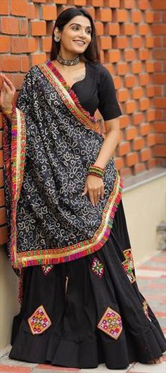 Black and Grey color Ready to Wear Lehenga in Silk fabric with Mirror, Patch work Wedding Lehenga With Motifs In Black, Black Choli With Motifs In Traditional Drape, Black Choli With Traditional Drape And Motifs, Black Choli With Dori Work In Traditional Drape, Black Anarkali Lehenga With Motifs, Anarkali Black Lehenga With Motifs, Black Anarkali Saree With Dori Work, Black Dupatta With Dori Work For Parties, Black Embroidered Dupatta For Reception