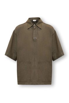 100% Cotton Made in Italy Designer Model Number: 765524QYAAN Designer Colour: 3360 Relaxed Fit Shirt With Pockets And Collar, Relaxed Fit Shirt With Collar And Pockets, Khaki Tops With Pockets And Spread Collar, Casual Khaki Shirt With Patch Pockets, Khaki Top With Pockets And Spread Collar, Short Sleeve Tops With Patch Pockets For Work, Relaxed Fit Top With Spread Collar And Placket, Spring Cotton Camp Shirt With Patch Pockets, Casual Shirt With Patch Pockets And Spread Collar