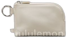 Lululemon Functional Everyday Pouch, Lululemon Clippable Card Pouch, Functional Lululemon Pouch, Functional Everyday Lululemon Pouch, Lululemon Wallet With Cell Phone Pocket For On-the-go, Card Pouch, White Opal, Purse Wallet, Opal