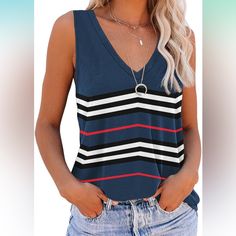 Loose Fit Workout V Neck Sleeveless Shirts Striped V-neck Tank Top, Striped V-neck Tank Top For Spring, Striped Tank Top Vest, Striped Tank Top With Vest Detail, Casual Striped Sleeveless Tank Top, Casual Striped Tank Vest, Striped V-neck Vest Top, Striped Sleeveless Vest Top, Casual Striped Sleeveless Vest