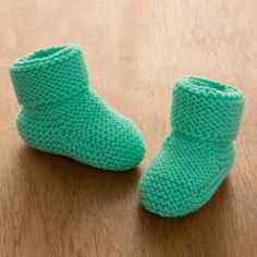 Red Heart Garter Stitch Baby Booties | Yarnspirations Knit Garter Stitch, Heart Garter, Shoes For Babies, Cute Ankle Boots, Baby Booties Knitting Pattern, Crochet Baby Shoes Pattern, Baby Shoes Pattern, Shoes Pattern, Baby Booties Pattern