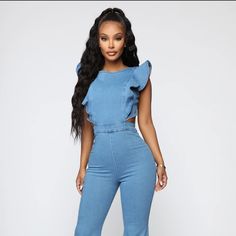 Fashion Nova Woman’s Jean Romper New!!! Trendy Blue High Rise Jumpsuits And Rompers, Chic Blue High Rise Jumpsuits And Rompers, Fitted Denim Blue Jumpsuits And Rompers For Day Out, Sleeveless Blue Denim Jumpsuit For Day Out, High Rise Blue Jumpsuits And Rompers For Summer, Blue High Waist Cotton Jumpsuits And Rompers, Blue Fitted Denim Jumpsuit For Day Out, Fitted Blue Denim Jumpsuit For Day Out, Chic Blue Denim Overall Jumpsuit