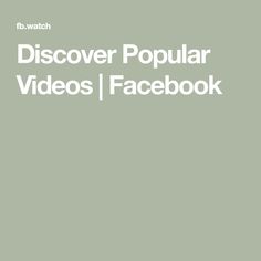 the words discovery popular videos facebook are in white on a green background with an image of a