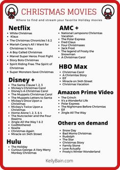 the christmas movies list for kids