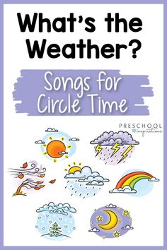 what's the weather song for circle time? with pictures of clouds and rainbows