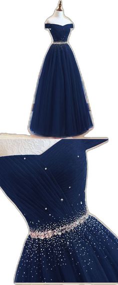 Fitted Blue Ball Gown With Tulle Skirt, Blue Fitted Gown With Tulle Skirt, Formal Blue Tulle Gown, Blue Formal Gown With Tulle Skirt, Blue Tulle Skirt Gown For Formal Occasions, Navy Floor-length Dress For Party, Navy Floor-length Party Dress, Formal Gowns Elegant, Junior Prom Dress