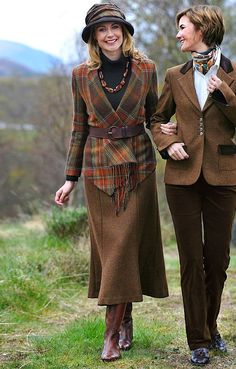 Dandy Look, Fair Isles, Look Retro, Country Fashion, Tweed Skirt, English Style, Country Outfits