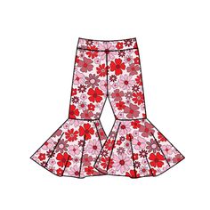 Material: Milk Silk Preorder,if you order please do at least 5pcs,and production time is 4-6weeks after order If you order with other stock items,we will need ship together when this item finished~ Playful Red Bottoms For Spring, Red Cotton Party Bottoms, Cute Fitted Red Bottoms, Flowers Valentines, Bell Pants, Valentines Flowers, Girls Red, Milk Silk