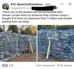 an image of some kind of fence that has been wrapped in plastic and is being posted on twitter