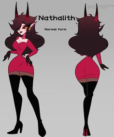 a drawing of a woman with horns on her head, and the words natthaith in