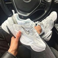 M2k Tekno White, Nike Fashion Sneakers, Nike Shoes For Sale, Shoes Teen, Red Sneakers