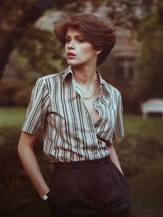 Gia Carangi | mmslater00 | Flickr Gia Carangi, Androgynous Outfits, Queer Fashion, Tomboy Fashion, Hair Ideas