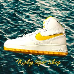 Nike Womens Air Force 1 High Sculpt Phantom/Yellow Ochre-Sail Sz 9 Size Us Womens 9 Authentic Comes Nib/New In Box Dc3590 001 Yellow Leather Sporty High-top Sneakers, Yellow Leather High-top Sporty Sneakers, Sporty Yellow High-top Sneakers With Rubber Sole, Sporty Yellow High-top Sneakers With Boost Midsole, Sporty Yellow High-top Sneakers For Sports, Nike Yellow Basketball Shoes With Gum Sole, Yellow Sporty High-top Sneakers, Sporty Yellow High-top Sneakers, Yellow High-top Custom Sneakers For Light Sports