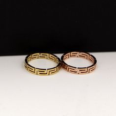 Rings-Great Wall Pattern Rose Gold Ring Titanium Steel Fashion Simple Women's Model Number:1005001429151245 Rose Gold Round Midi Rings, Wall Pattern, Great Wall, Titanium Rings, Wall Patterns, Rose Gold Color, Italian Charm Bracelet, Rose Gold Ring, Gold Ring