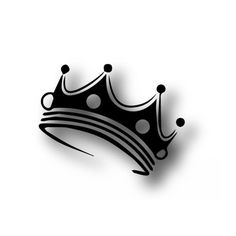 a black and white crown with dots on it