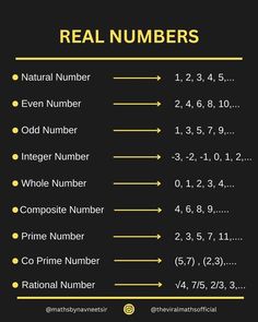 a table with numbers and the names of each number on it's side, which is