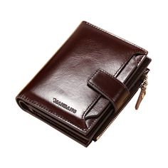 PRICES MAY VARY. 100% Genuine Leather: soft and durable. As genuine cowhide leather wallet, it will become brighter and brighter over time. Structure: 18 card slots, 2 banknote compartments, 1 zip coin pocket. Large Capacity: Practical design keep your cards, cash, coins, notes, receipts well organized, you can have it on your hand or put in bag. RFID Blocking: Designed to block Radio Frequency Identification (RFID) signals from penetrating your wallet and scanning RFID chips located on your cre 1954 Ford, Leather Makeup Bag, Leather Industry, Zip Purse, Men's Wallets, Bag Lunch, Office Bag, Leather Product, Best Wallet