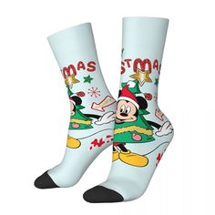 Fashion Kawaii Mickey Mouse Christmas Basketball Socks Polyester Crew Socks for Unisex Sweat Kawaii Mickey Mouse, Fashion Kawaii, Mouse Christmas, Mickey Mouse Christmas, Basketball Socks, Crew Socks, Basketball, Socks, Better Living