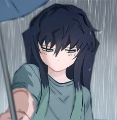 a girl holding an umbrella in the rain