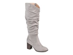 Journee Collection-Aneil Boot Meet your new staple for the whole cool weather season: the Aneil boot from Journee Collection! Featuring a slouchy design and subtle western styling, this knee high will pair perfectly with a sweater dress and your favorite scarf. Click here for Boot Measuring Guide. Extra Wide Calf Boots, Timberland Style, Fashionable Snow Boots, Wide Calf Boots, Cute Boots, Trending Sneakers, Athleisure Fashion, Comfortable Boots, Womens Knee High Boots