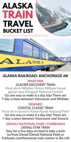 the alaska train travel bucket list