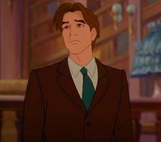 an animated image of a man in a suit and tie