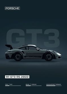 the porsche gt3 is shown in this advert for its new car, and it has