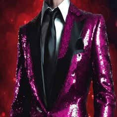 This Mens Sequin Suit - Sparkly Suit - Hot Pink Glitter Suit Is Perfect For Stage And Parties Available In All Sizes. Its Real Sequin Fabric Sparkly Suit, Glitter Suit, Red Tuxedo, Sequin Suit, Men's Tuxedo, Hot Pink Glitter, Tuxedo Blazer, Party Suits, Tuxedo For Men