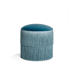 FRINGES - Dušek Décor Veranda Design, Handmade Stool, Velvet Stool, Designer Upholstery Fabric, Fashion Themes, Chaise Design, Fringe Trim, Architectural Digest, Classic Blue