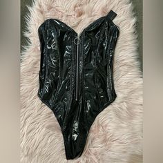 New With Tag. Never Tried On. I’m An Xs And The Bodysuit Is A Small Size Gothic Bodysuit For Halloween Costume Party, Black Bodysuit With Zipper For Party, Black Stretch Bodysuit For Costume Party, Black Fitted Rave Bodysuit, Edgy Black Bodysuit For Club, Black Gothic Bodysuit For Halloween, Black Party Bodysuit With Zipper Closure, Gothic Black Bodysuit For Halloween, Edgy Summer Party Bodysuit