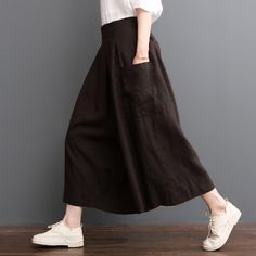 Navy linen pants summer crop wide leg pantsThis dress is made of cotton linen fabric, soft and breathy, suitable for summer, so loose dresses to make you comfortable all the time.Measurement: One Size: length 71cm / 27.69" Waist 92cm / 35.88" Leg Cir 92cm / 35.88"Materials used: Cotton, linenPayment: We accept payment by paypal and credit card. if you would like to pay by credit card, please choose payment by paypal, and follow the guide. Paypal allows payment by credit card. Shipping CostUsuall Navy Linen Pants, Dresses To Make, Loose Dresses, Cropped Wide Leg Pants, Pants Summer, Navy Linen, Cotton Linen Fabric, Loose Dress, Linen Pants