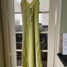 Beautiful Cool Green Slip Dress From Line And Dot. Comfortable And Gorgeous All In One. Feels So Silky And You Can Dress It Up Or Down. Very Versible! Fitted Green Slip Dress For Daywear, Green Bias Cut Dress For Summer, Green Bias Cut Midi Dress For Spring, Green Bias Cut Midi Dress For Summer, Green Slip Dress, Cool Green, Line Dot, All In One, Slip Dress