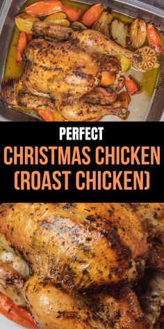 the perfect christmas chicken roast is ready to be eaten