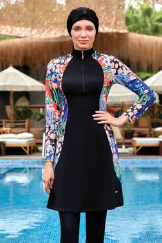 Our swimsuit, crafted from special lycra fabric, adds elegance to your style with its dazzling patterns. Its flexible structure provides you with freedom of movement. Place your order now and become the most stylish woman on the beach! The post Soft Burkini appeared first on Burkini Remsa. Woman On The Beach, Modest Swimsuits, Lycra Fabric, Freedom Of Movement, Zipper Detail, Simple Dresses, Hijab Fashion, Stylish Women, Order Now