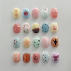 Japan Nail Art Kawaii, Short Nail Designs Asian, Japanese Nails Short, Japanese Nail Art Simple, Korean Fall Nails, Nails Easy Design, Korea Nail Art