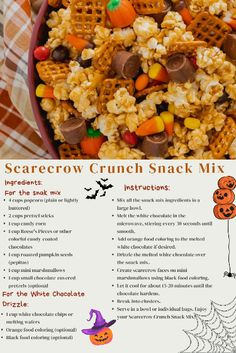 a bowl filled with halloween snack mix