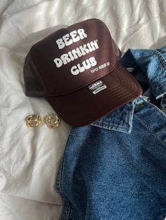 Beer Drinkin Club Trucker Hat | Heat transfer vinyl design, Foam front with mesh snapback. Retro Brown Snapback Hat For Streetwear, Retro Mesh Trucker Hat, Trendy Trucker Hat With Letter Print And Flat Brim, Trendy Flat Brim Trucker Hat With Letter Print, Trendy Letter Print Flat Brim Trucker Hat, Retro Mesh Cap, Retro Snapback Hat With Letter Print, Trendy Brown Trucker Hat For Streetwear, Retro Letter Print Snapback Hats