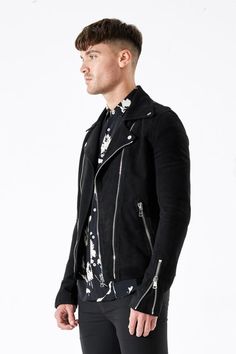 Superdry Jacket Men, Mens Leather Biker Jacket, Long Overcoat, Leather Biker Jacket, Mens Leather, Black Skinnies, Biker Jacket, Athletic Shorts, High Collar