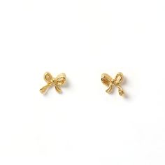 For a touch of playful elegance, our charming Bowie Gold Stud is just what you need! This whimsical piece adds understated cuteness to any earring collection. Let its sweet and sophisticated design elevate your everyday look. 14k Gold Plated (1 Micron Thick)  Sterling Silver Base  E-coating for a premium finish  Lead & Nickel Free Feminine Gold Sterling Silver Earrings, Feminine Yellow Gold Earrings For Gift, Feminine Yellow Gold Earrings Gift, Cute Gold Sterling Silver Earrings, Small Gold Cute Earrings, August Birthstone Jewelry, July Birthstone Jewelry, Earring Collection, Jewelry Ring Box