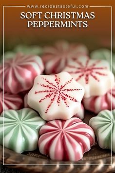 These Soft Christmas Peppermints are a nostalgic holiday treat that melt in your mouth. With a creamy, buttery base and a refreshing mint flavor, these mints bring a festive touch to your celebrations. They’re perfect for gifting, sharing with loved ones, or simply enjoying during the holiday season. These melt-in-your-mouth mints are easy to make and will bring a smile to anyone who gets to enjoy them. Peppermint Divinity Recipe, Soft Christmas Mints, Holiday Butter Mints, Peppermint Butter Mints, Peppermint Christmas Treats, Soft Christmas Peppermints, Soft Peppermint Candy Recipe, Xmas Finger Food, Candy Melts Ideas