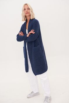 "Knitted with love, full sleeves length cardigan has no closure so it is super cosy to wrap yourself into skin friendly woolen coat. Minimalist scandi style skin soft womens cardigan made of 100% organic merino wool. Ideal choice for those people who has sensitive skin. Luxury merino wool is a lot smoother than normal wool, so it doesn't tickle the skin. Hand knitted sweater with two comfy pockets will keep you nice and cosy for many years. Sustainable organic wool garments are made by Scandinav Wool Garments, Woolen Clothes, Woolen Sweater, Sweater With Pockets, Skin Hand, Cardigan Knitted, Woolen Sweaters, Hand Knitted Sweaters, Woolen Coat