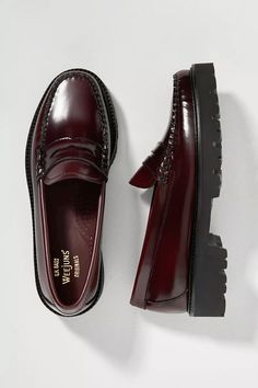 Classy Leather Boots, Loafers Y2k Outfit, Men’s Loafers, Gh Bass Loafers, Lug Loafers, Bass Weejuns, Vintage Loafers, Shoes Aesthetic, Women Loafers