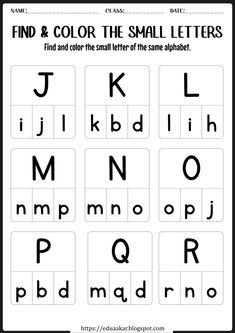 the printable alphabet worksheet for kids to learn how to write and color