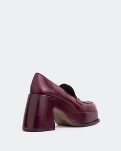 Detail(s): Rounded Square Toe 3.5” Heel 1.5” Platform Material(s): Leather Upper Leather Lining Leather Padded Insole Handmade in Spain Color(s): Burgundy Facebook Style, Rounded Square, Patent Shoes, Dansko Professional Clog, Clogs, Leather Upper, Spain, Loafers, Square