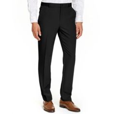 Alfani Mens Pants Black Size Medium M Dress Classic Fit Travel Stretch $75 P4/477. Item Measurements: Waist - 17" Flat Un-Stretched (Approx) Inseam - 32" (Approx) Description: Alfani Men's Classic-Fit Stretch Travel Dress Pants, Created For Macy's Men Men's Clothing - Pants Attributes: * Size: M * Color: Deep Black Mens Dress Slacks, Charcoal Gray Suit, Charcoal Dress, Grey Slacks, Slim Fit Dress Pants, Casual Dress Pants, Clothing Pants, Black Slacks, Travel Dress