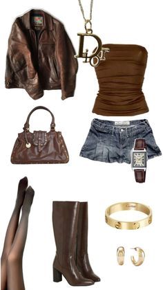 2020 Outfits Trends, Coffee Date Outfit Aesthetic, Brown And Beige Outfit, Cute Feminine Outfits, Nyc Fits, Girly Fits, Brown Outfit, Swaggy Outfits