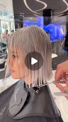 125K likes, 2,080 comments - mounir on December 12, 2023: "Bringing back her natural gray hair color #mounirproduct". Gray Choppy Bob Hairstyles, Bob Hair Colour Ideas, Chin Length Gray Hairstyles, Silver Hair Bob Haircut, Natural Grey Hair Styles, Chin Bob Haircut, Short Gray Hair Over 50, Gray Hair Bob, Silver Hair Bob