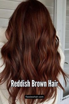 Dimensional Auburn Reddish Brown Hair Color, Dark Red Hair Color, Dark Auburn Hair, Hair Color Mahogany, Warm Brown Hair, Reddish Brown Hair, Shades Of Red Hair, Black Hair Balayage